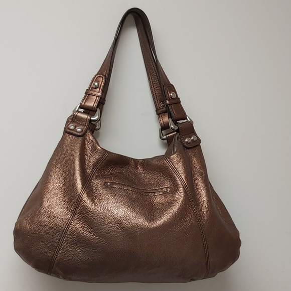 B. Makowsky Dark Rustic Brown Genuine Leather Bag - Picture 4 of 10